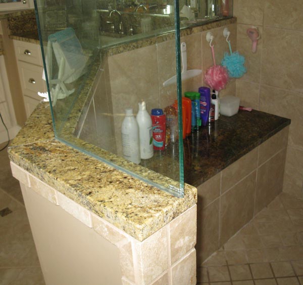 shower ledge