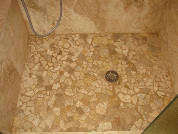 yellow floor shower