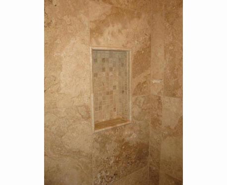 shower yellow shelf
