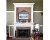 white fireplace