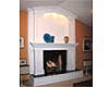 white fireplace light